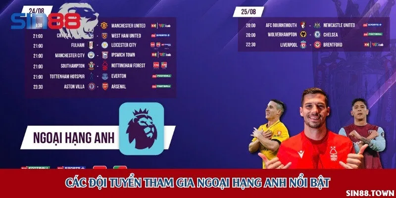 Một vài đội bóng lớn góp mặt trong mùa giải 2025