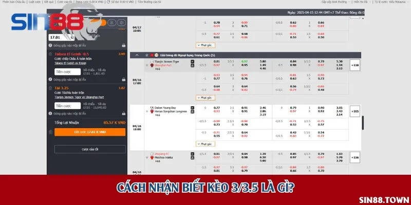 Cách nhận biết kèo 3/3.5 là gì?
