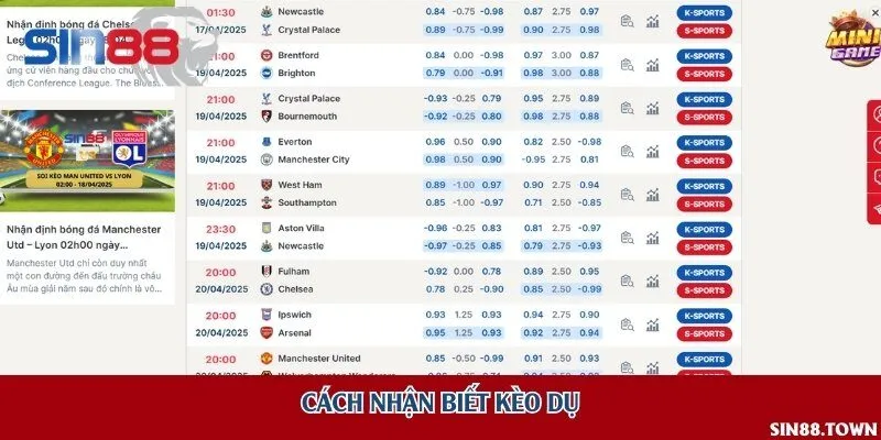 Cách nhận biết kèo dụ