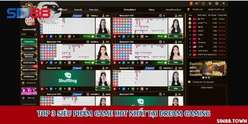 Top 3 siêu phẩm game hot nhất tại Dream Gaming